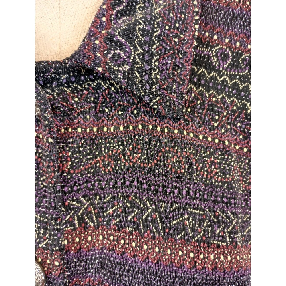 N Touch Womens Blouse Size Small Cardigan Style Textured Shirt Button Up Longsle - Picture 4 of 7
